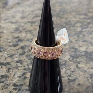 Bomb Party RG95550 "With Stars In Her Eyes" Rose Quartz Cubic Zirconia Sz 6